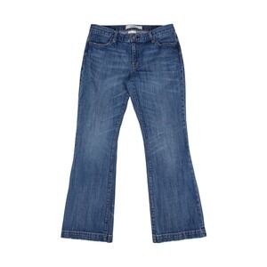 GAP Long & Lean Flare Jeans Women's 8A Blue Stretch Y2K Low‎ Rise Denim